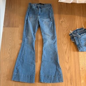 Veronica Beard Light Blue Flare Jeans